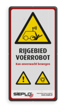 Veiligheidsbord 1:2 - Rijgebied Robot + logo / in huisstijl