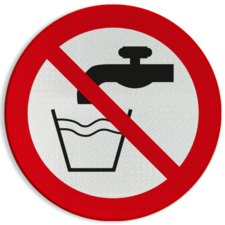 Reflecterende sticker of bord Pictogram P005 - Geen drinkwater