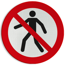 Pictogram P004 - Verboden voor voetgangers