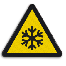 Autocollant ou panneau - W010 - Basses températures, gel