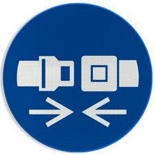 Pictogram M020 - Gordel dragen verplicht
