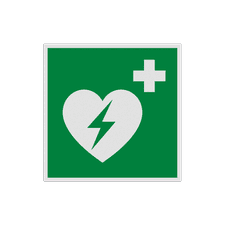 Rettungszeichen Piktogram E010 - Automatisierter externer Defibrillator (AED)