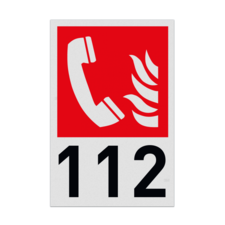 Veiligheidspictogram F006 - Telefoon voor brandalarm - reflecterend