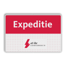 Informatiebord 3:2 - Expeditie + bedrijfslogo