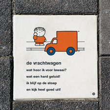 Stoeptegel Dick Bruna - de vrachtwagen