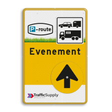 Routebord Evenement - met tekst en draaibare pijl