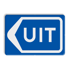 Verkeersbord RVV BB02l Uitgang - afrit