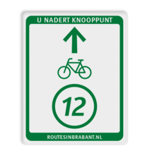 Knooppuntbord U Fietsroute DOR 300x380mm