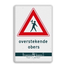 Informatiebord Overstekende obers - inclusief logo/huisstijl