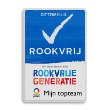 Informatiebord Rookvrij Sportpark met logo