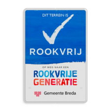 Rookvrij terrein - Informatiebord - Op weg naar een Rookvrije generatie - met logo