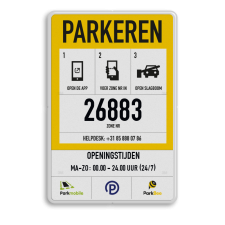 Zonebord PARKEREN - Entree - ParkBee