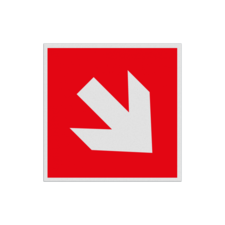Panneau angulaire - F000 - Flèche diagonale droite vers le bas