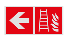 Haaks bord F003 - Richting Ladder