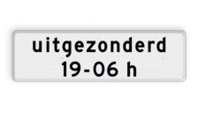 Verkeersbord RVV OB203p - Onderbord - Geldt alleen voor periode