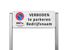 Parkeerplaatsbord unit TS3 - E01 + wsr + eigen tekst