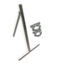 Aluminium Schilderständer EASY mit Rohrschelle -  ø48x1200mm