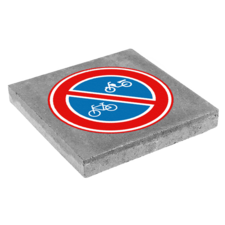 Dalle de signalisation - 300x300mm - Pas de bicyclettes (cyclomoteurs)