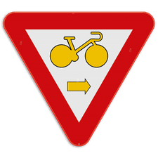 Verkeersbord SB250 B22 - Fietser rechtsaf