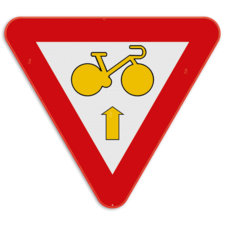 Verkeersbord SB250 B23 - Fietser rechtdoor