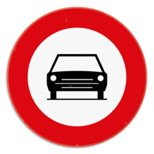 Panneau SB250 - C5 - Accès interdit aux conducteurs de véhicules à moteur