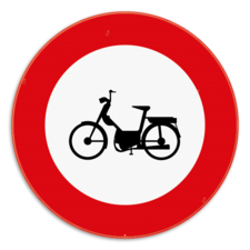 Panneau SB250 - C9 - Accès interdit aux conducteurs de cyclomoteurs