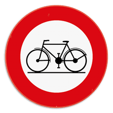 Verkeersbord SB250 C11 - Verboden toegang voor bestuurders van rijwielen