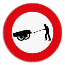Panneau SB250 - C17 - Accès interdit aux conducteurs de charettes à bras