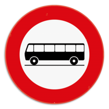Panneau SB250 - C22 - Accès interdit aux conducteurs d'autocars