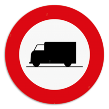 Panneau SB250 - C23 - Accès interdit aux conducteurs de véhicules destinés ou utilisés au transport de choses