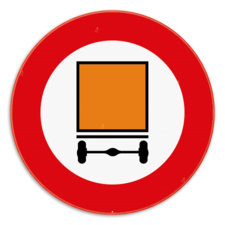 Panneau SB250 - C24a - Accès interdit aux conducteurs de véhicules transportant des marchandises dangereuses