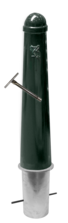 Poteau La Haye amovible - Ø164x750mm - RAL6012 - Logo de la ville inclus
