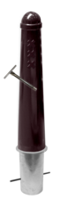Poteau d'Amsterdam amovible - Ø164x750mm - RAL6012 - Logo de la ville inclus