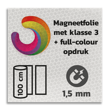 Magneetbord reflecterend klasse 3 met full colour opdruk