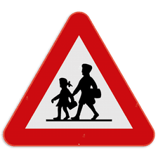 Verkeersbord SB250 A23 - Opgelet Kinderen