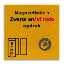 Magneetbord reflecterend FLUOR Geel klasse 3 Zwart/Rode opdruk