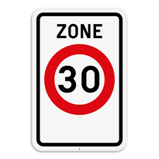 Verkeersbord SB250 F4a - Zone 30