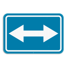 Panneau SB250 F21 - Passage autorisé à droite ou à gauche