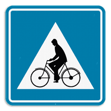 Verkeersbord SB250 F50 - Oversteekplaats fietsers