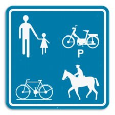Panneau SB250 F99a - Chemin réservé à la circulation des piétons, cyclistes et cavaliers