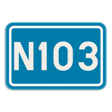 Panneau G2000 - F23a - Numéro d’une route ordinaire
