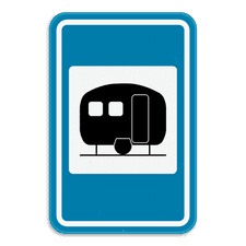 Verkeersbord SB250 F73 - Caravanterrein