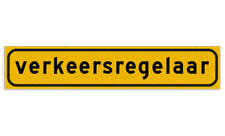 Autobord verkeersregelaar 500x100mm reflecterend geel FLUOR