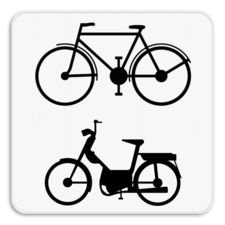 Panneau SB250 - M8 - Réservé aux bicyclettes et cyclomoteurs