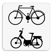 Verkeersbord SB250 M8 - Enkel voor fietsers en bromfietsers