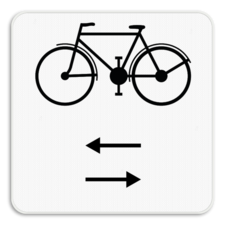 Panneau SB250 - M9 - Cyclistes dans les deux sens du carrefour