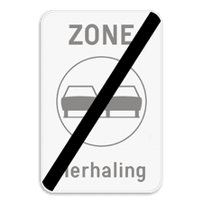 Verkeersbord SB250 ZC35T/ - Einde