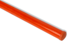 Poteau en acier galvanisé orange RAL2009 - 1800mm au-dessus du sol