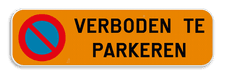 Parkeerplaats bord - Verboden te parkeren