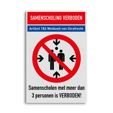 Samenscholingsverbod veiligheidsinstructies - ontwerp zelf